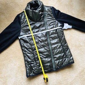 Xersion Puffer Jacket Zip Up Coat Side Fleece